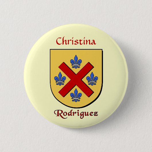 Personalisierter Rodriguez-Schild Button (Vorderseite)
