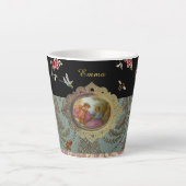 Personalisierter Rokoko-Lattentasse Milchtasse (Vorderseite)
