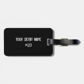 Personalisierter Rollen-Derby-Mädchen-Gepäck-Umbau Gepäckanhänger (Rückseite horizontal)