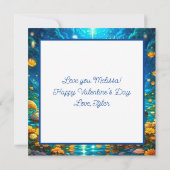 Personalisierter romantischer Anime-Veilental Vale Karte (Rückseite)