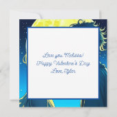 Personalisierter romantischer Anime-Veilental Vale Karte (Rückseite)