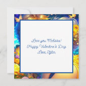 Personalisierter romantischer Anime-Veilental Vale Karte (Rückseite)