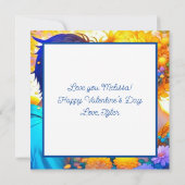 Personalisierter romantischer Anime-Veilental Vale Karte (Rückseite)