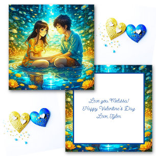 Personalisierter romantischer Anime-Veilental Vale Karte