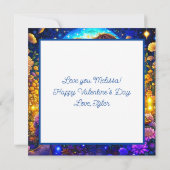 Personalisierter romantischer Anime-Veilental Vale Karte (Rückseite)