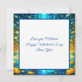 Personalisierter romantischer Anime-Veilental Vale Karte (Rückseite)