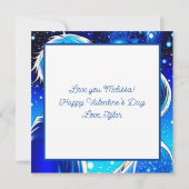 Personalisierter romantischer Anime-Veilental Vale Karte (Rückseite)