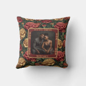 Personalisierter romantischer Ehewurfkissen Kissen (Rückseite)