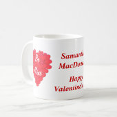 Personalisierter romantischer Valentinstag Kaffeetasse (Vorderseite Links)