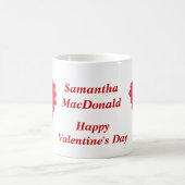 Personalisierter romantischer Valentinstag Kaffeetasse (Mittel)