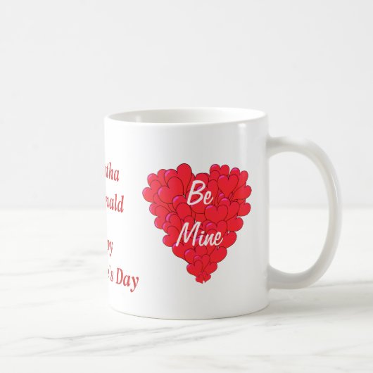 Personalisierter romantischer Valentinstag Kaffeetasse (Rechts)