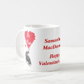 Personalisierter romantischer Valentinstag Kaffeetasse (Vorderseite Links)
