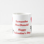 Personalisierter romantischer Zebra-Valentinstag Kaffeetasse (Mittel)