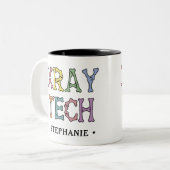 Personalisierter Röntgentechniker Zweifarbige Tasse (Vorderseite Links)