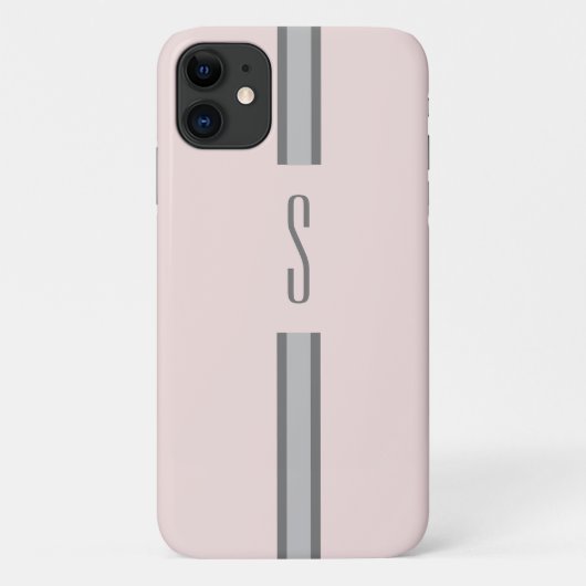 Personalisierter rosa Anfangsbuchstabe Case-Mate iPhone Hülle (Rückseite)