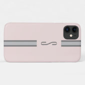 Personalisierter rosa Anfangsbuchstabe Case-Mate iPhone Hülle (Rückseite (Horizontal))