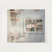 Personalisierter rosa Ballett-Tanzstudio-Hintergru Wandteppich (Vorderseite (Horizontal))