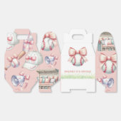 Personalisierter rosa Baseball Mädchen Geburtstag Geschenkschachtel (Ungeklappt)