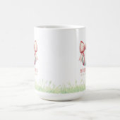 Personalisierter rosa Baseball Mädchen Schleife Kaffeetasse (Mittel)