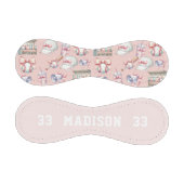Personalisierter rosa Baseball – Name Mädchen Gebu (Paneele)