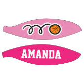 Personalisierter rosa Basketball zum Geburtstag ei (Panele)