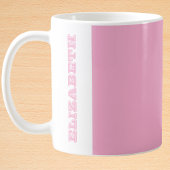 Personalisierter rosa Blockname Kaffeetasse