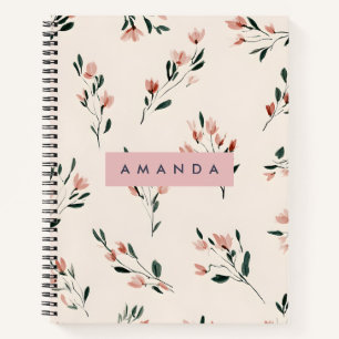 Personalisierter Rosa-Blossom-Stil Notizblock