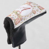 Personalisierter rosa Bogen Golf Monogramm Headcover (3/4 Vorderseite)
