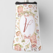 Personalisierter rosa Bogen Golf Monogramm Headcover (Rotieren 90)