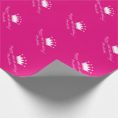 Personalisierter rosa Bonbon Geschenkpapier (Ecke)