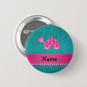 Personalisierter rosa button (Vorne & Hinten)