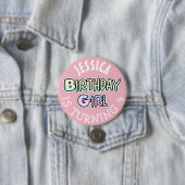 Personalisierter Rosa-Button Button (Beispiel)