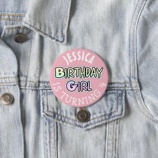 Personalisierter Rosa-Button Button (Beispiel)