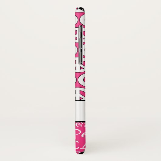 Personalisierter rosa Case-Mate iPhone hülle (Hinten/Links)