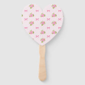 Personalisierter Rosa Charme Mädchenname mit Blume Fächer (Rückseite)