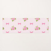 Personalisierter Rosa Coquette Mädchenname mit Blu Yogamatte (Rückseite (Horizontal))