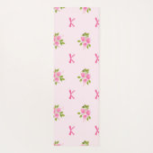 Personalisierter Rosa Coquette Mädchenname mit Blu Yogamatte (Rückseite)