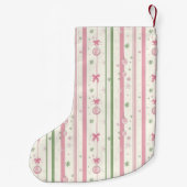 Personalisierter Rosa Coquette-Mutter Kleiner Weihnachtsstrumpf (Rückseite)