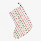 Personalisierter Rosa Coquette-Mutter Kleiner Weihnachtsstrumpf (Rückseite (Hängend))
