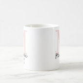 Personalisierter Rosa-Danke-Becher für Lehrer oder Kaffeetasse (Mittel)