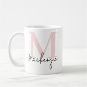 Personalisierter Rosa-Danke-Becher für Lehrer oder Kaffeetasse (Links)