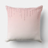 Personalisierter rosa Drilling-Glitzer Kissen (Vorderseite)