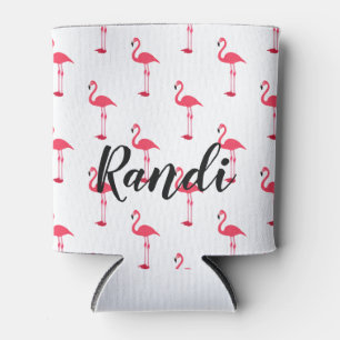 Personalisierter rosa Flamingo kann cooler Dosenkühler