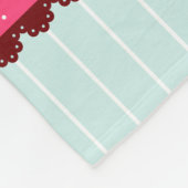 Personalisierter rosa fleecedecke (Ecke)