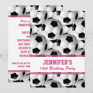 Personalisierter rosa Geburtstag des Einladung