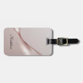 Personalisierter rosa Gepäckanhänger (Vorderseite horizontal)