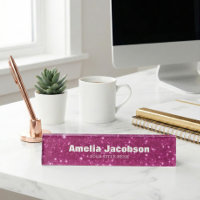 Personalisierter rosa Glitter-Name moderne Schreib