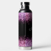 Personalisierter Rosa Glitter Trinkflasche (Rechts)