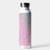 Personalisierter Rosa & Grüner Glitter Trinkflasche (Links)