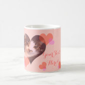Personalisierter rosa HerzenValentine Kaffeetasse (Mittel)